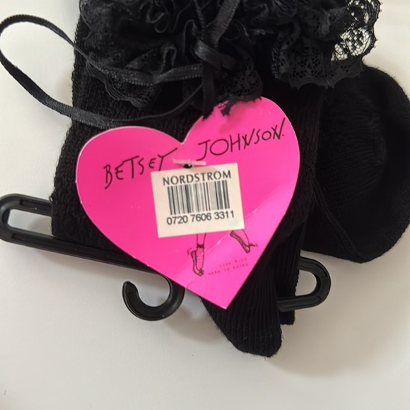 NWT Betsy Johnson black ruffle socks - Picture 4 of 4